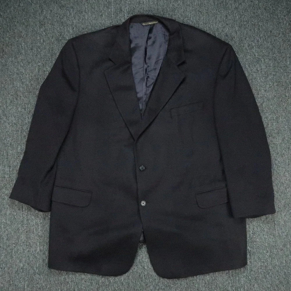 Jack Victor Blazer Mens 52R Blue Loro Piana 100% Cashmere Sport Coat